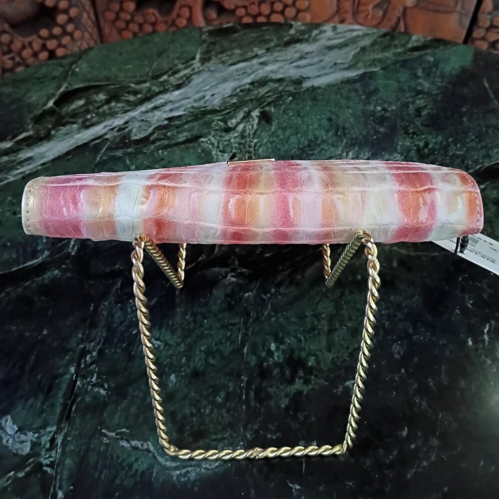 NWT Brahmin Veronica Royalton Metallic Coral, Rose, Peach, Bronze Leather Wallet - Picture 10 of 13